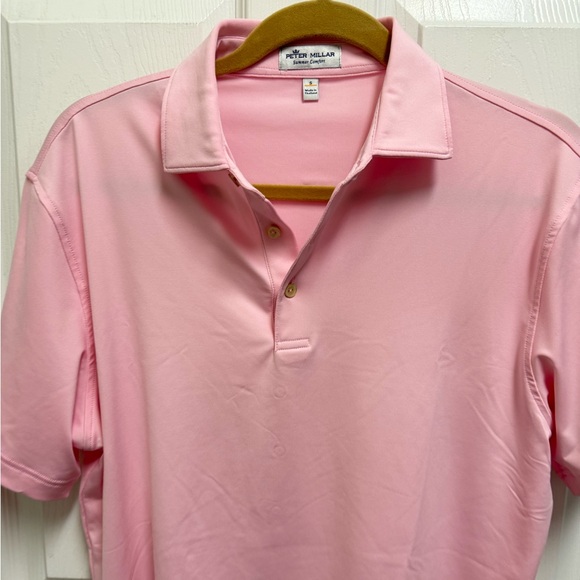 New Peter Millar Summer Comfort Pink Golf Polo - Picture 2 of 10